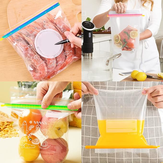 16 Fermeture Sachet Alimentaires Clips Pinces Nourriture Sac Hermétique Réutilisables pour Stockage Cuisine - 3