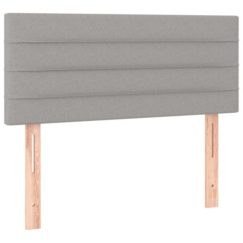 Cabeceira de cama tecido 100x5x78/88 cm cinzento-claro vidaXL - 2