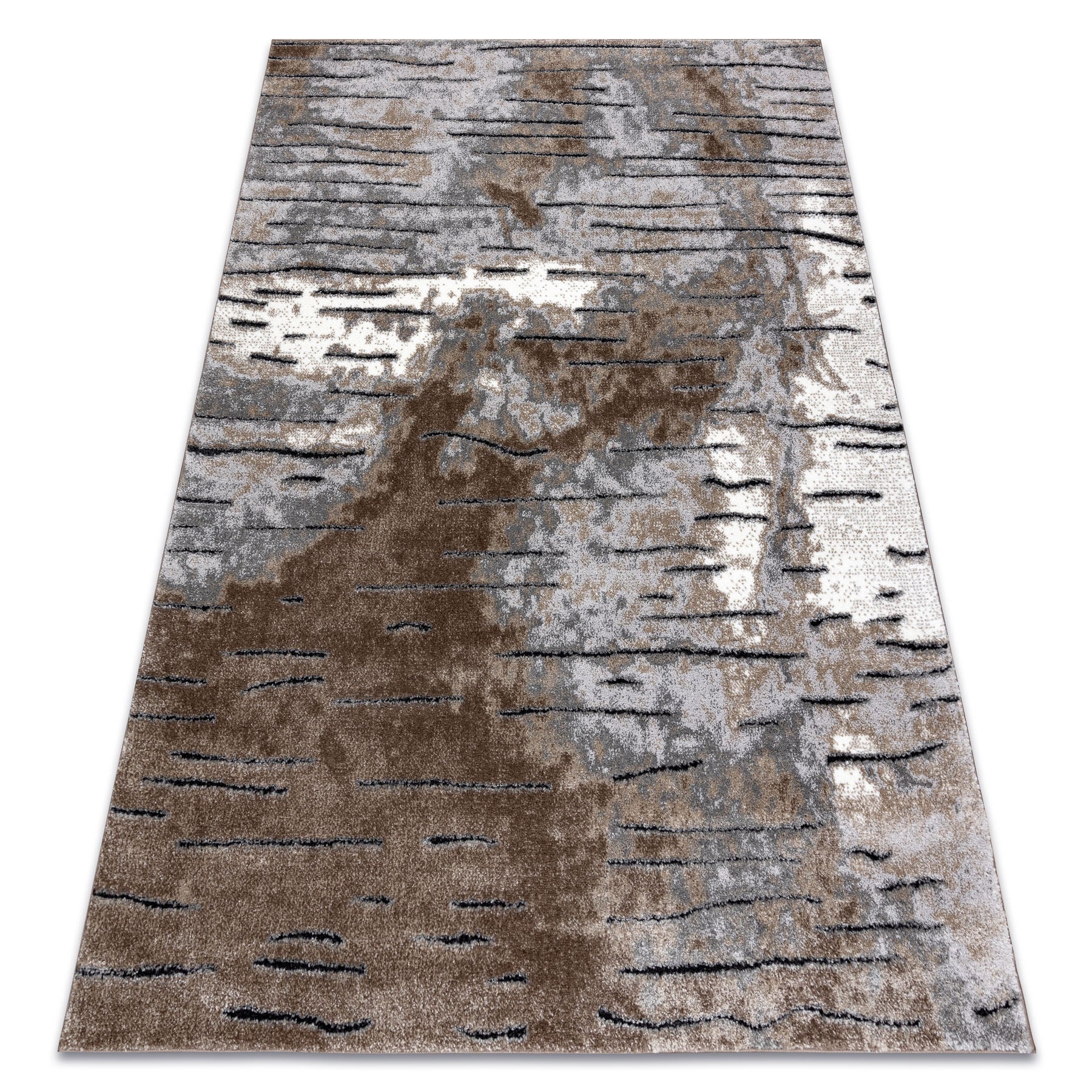 Dywan nowoczesny COZY 8876 Rio - Strukturalny, dwa poziomy runa brązowy 80x150 cm