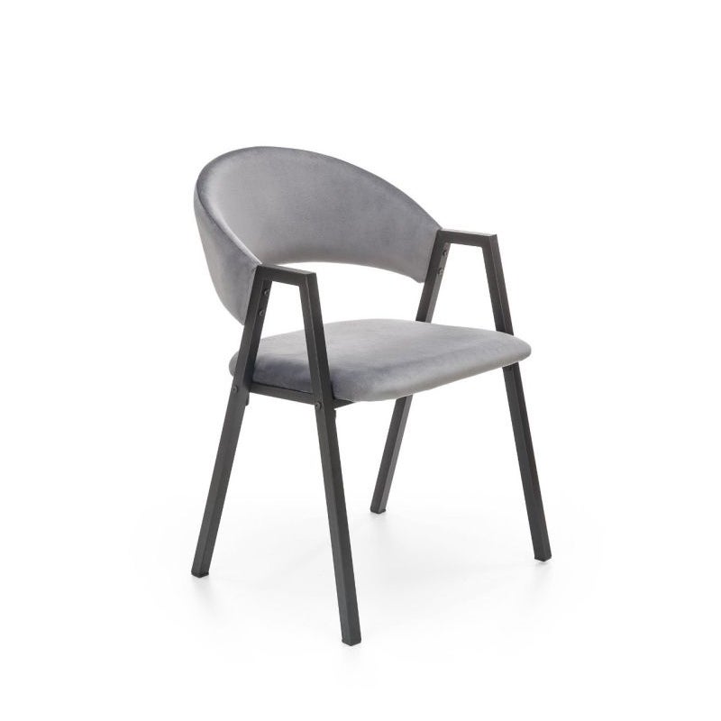 Krzesło tapicerowane K473 VELVET szare