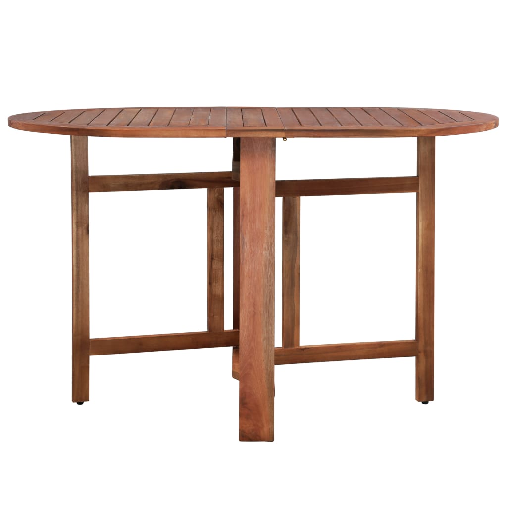Table à manger de jardin ovale en Bois Marron - 3