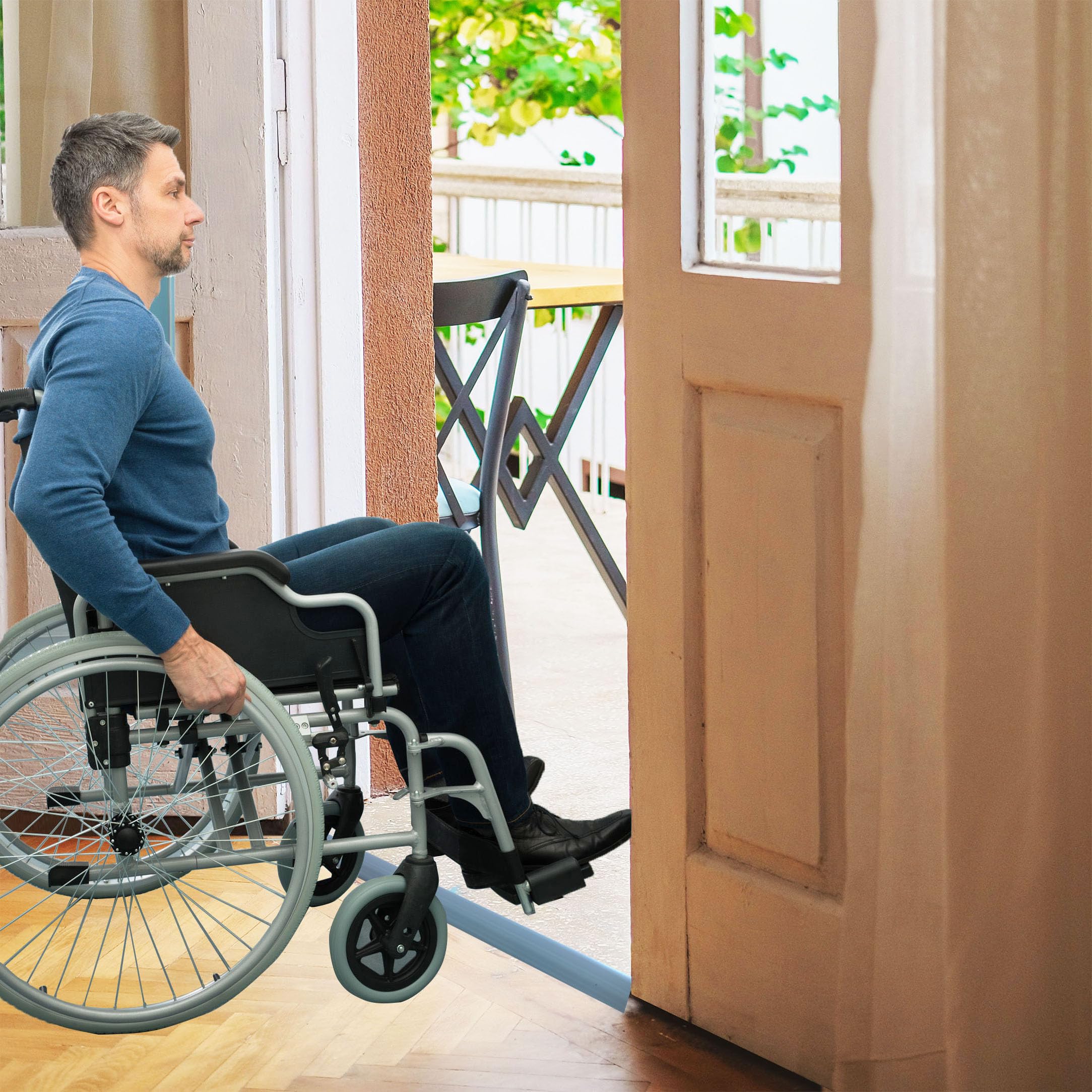 Bordure de rampe de porte, bande de bordure de plancher, 70MM*20MM*1M, grain de bois d'origine - 4