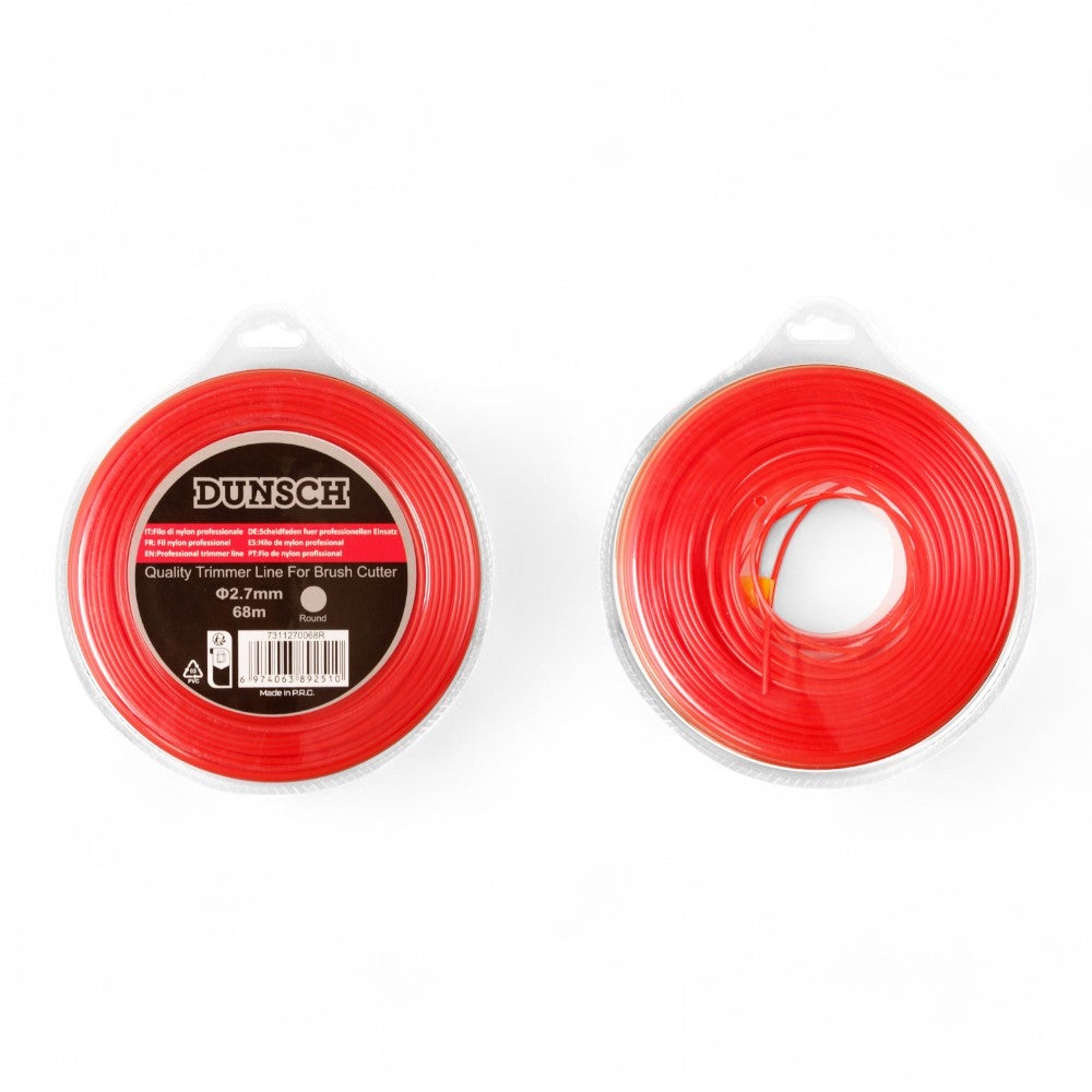 Fil Débroussailleuse Spirale 3,0mm X 75m - Fil Coupe Bordure Nylon Rouge Foncé Haute Résistance