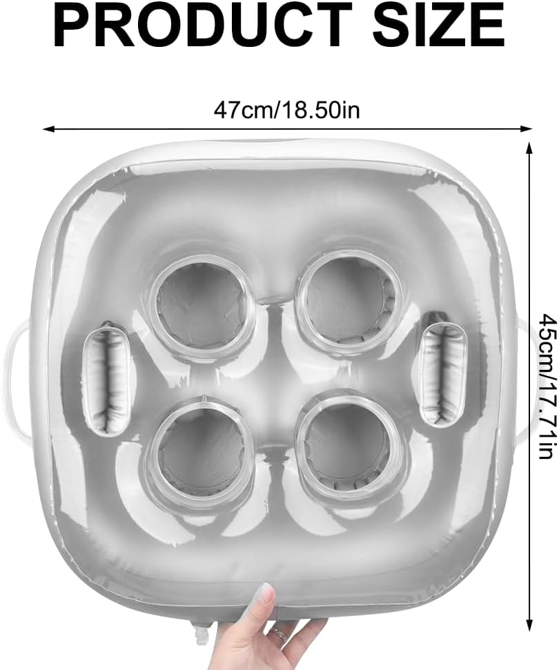 Porte-Gobelets Gonflable avec 6 Trous, Porte Verre Piscine Gonflable Support Plateau Gonflable De Boisson Flottante Bar Flottant Piscine - 5