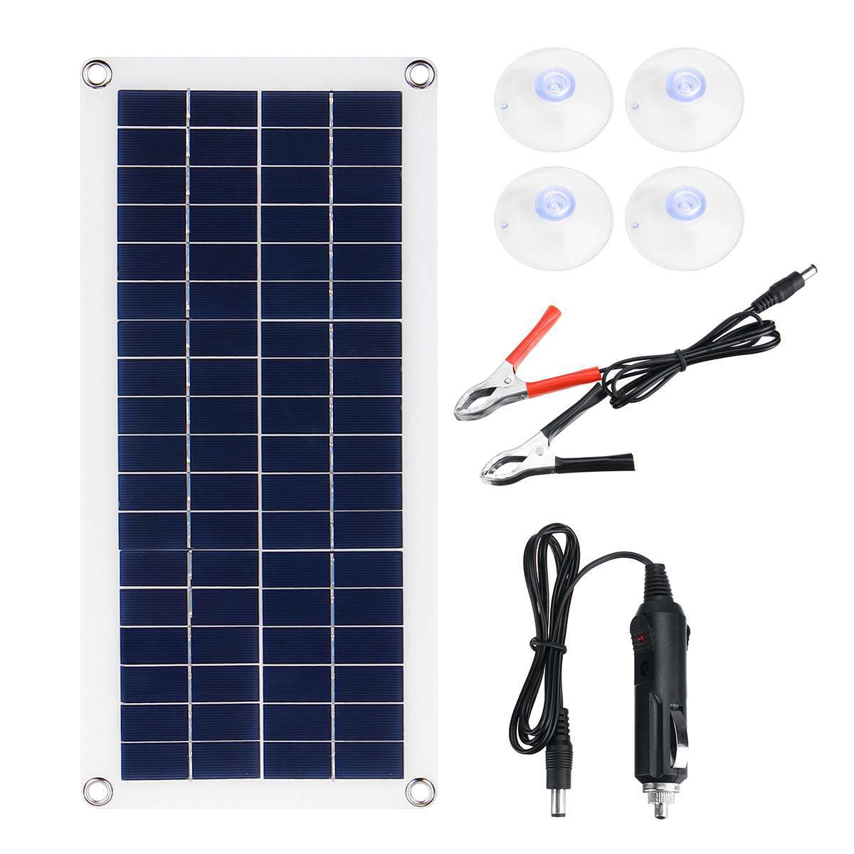 Chargeur De Voiture Solaire 20W 18V Panneau Solaire Double USB 12V/5V