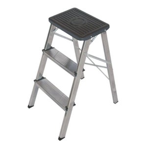 Scaletto Richiudibile 3 Gradini Bifacciale - Alluminio, Portata 125kg, Doppia Salita, Compatto, Per Casa - Foto 14