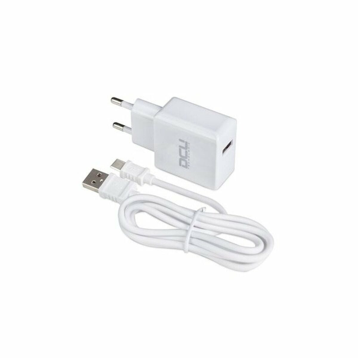 Chargeur Mural + Câble Micro USB C DCU 66826 Blanc (1 m) | Leroy Merlin