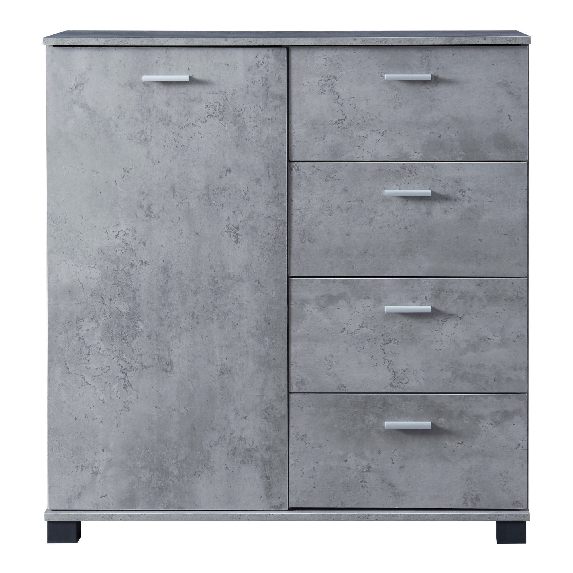 Commode Döbritz 84 x 80 x 28 cm effet béton [en.casa] - 6