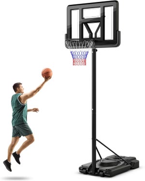 VEVOR Canestro Da Basket Da Parete – Tabellone In PC Da 1117,6 Mm, Spessore 2 Mm, Rete In Nylon, Supporto Professionale Per Interni Ed Esterni