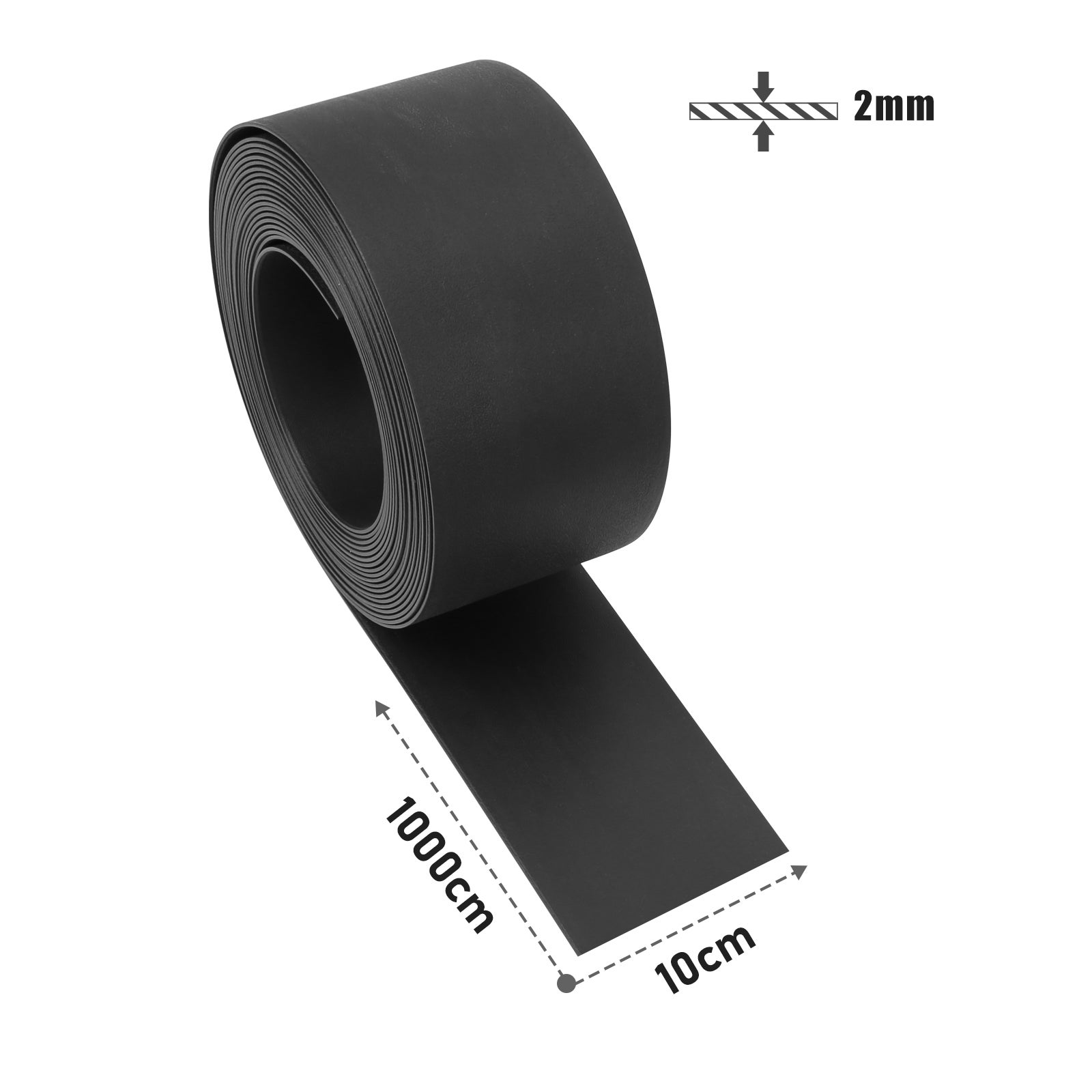 Bordure de jardin Bordure de pelouse flexible Bordure de lit en plastique dur Bordure de tonte Jardinage 10m*10cm*2mm Noir - 2