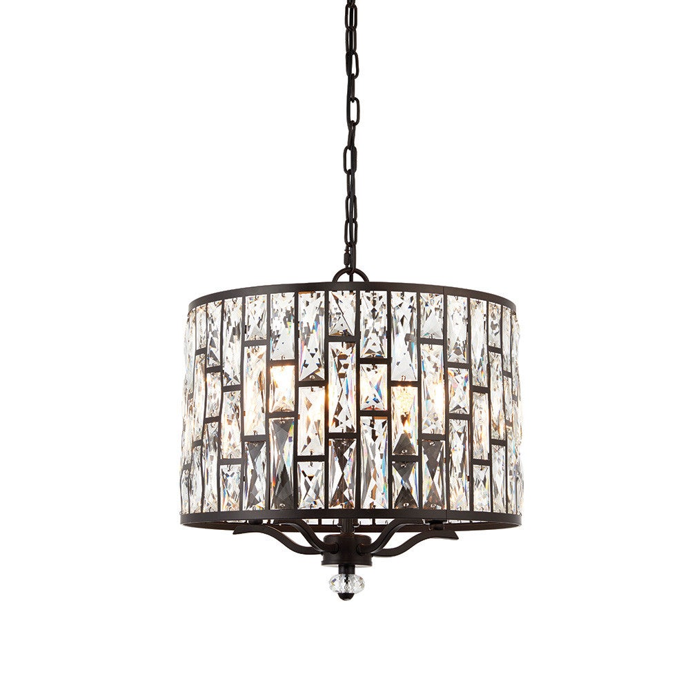 Lampa sufitowa kryształowa BELLE brązowa 5xE14x15W metal wym:208x41x41cm IP20 Endon