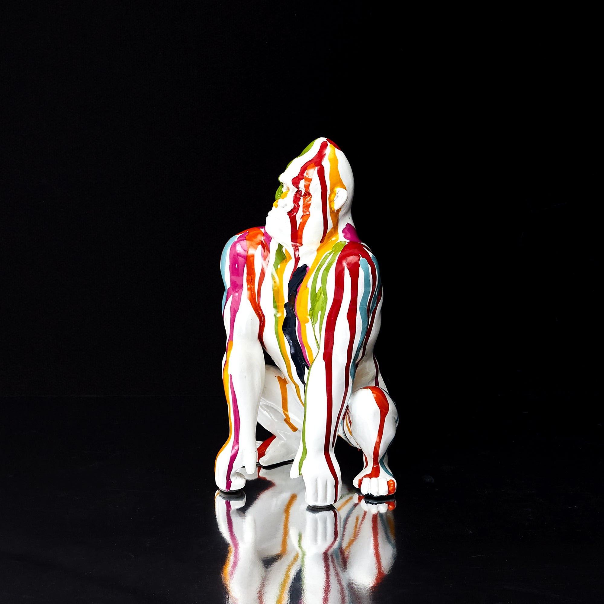 Statue - HOME DECO FACTORY - Gorille Deco - Colorée - Multicolore - 4