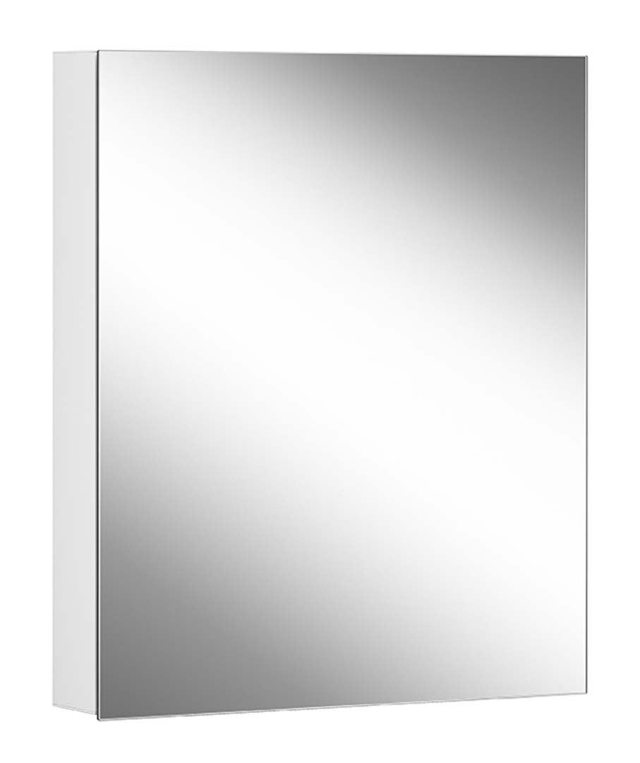 Armario con espejos easy de schneider, sin iluminación, 1 puerta, bisagras intercambiables, 495x120x700mm, 177.052.01.02, versión: ch estándar/enchufe