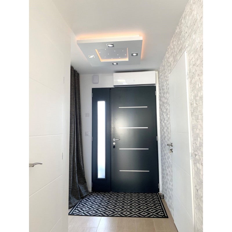 Plafonnier carré rubans et spots LED RGB+CCT 86x86cm avec télécommande - 4