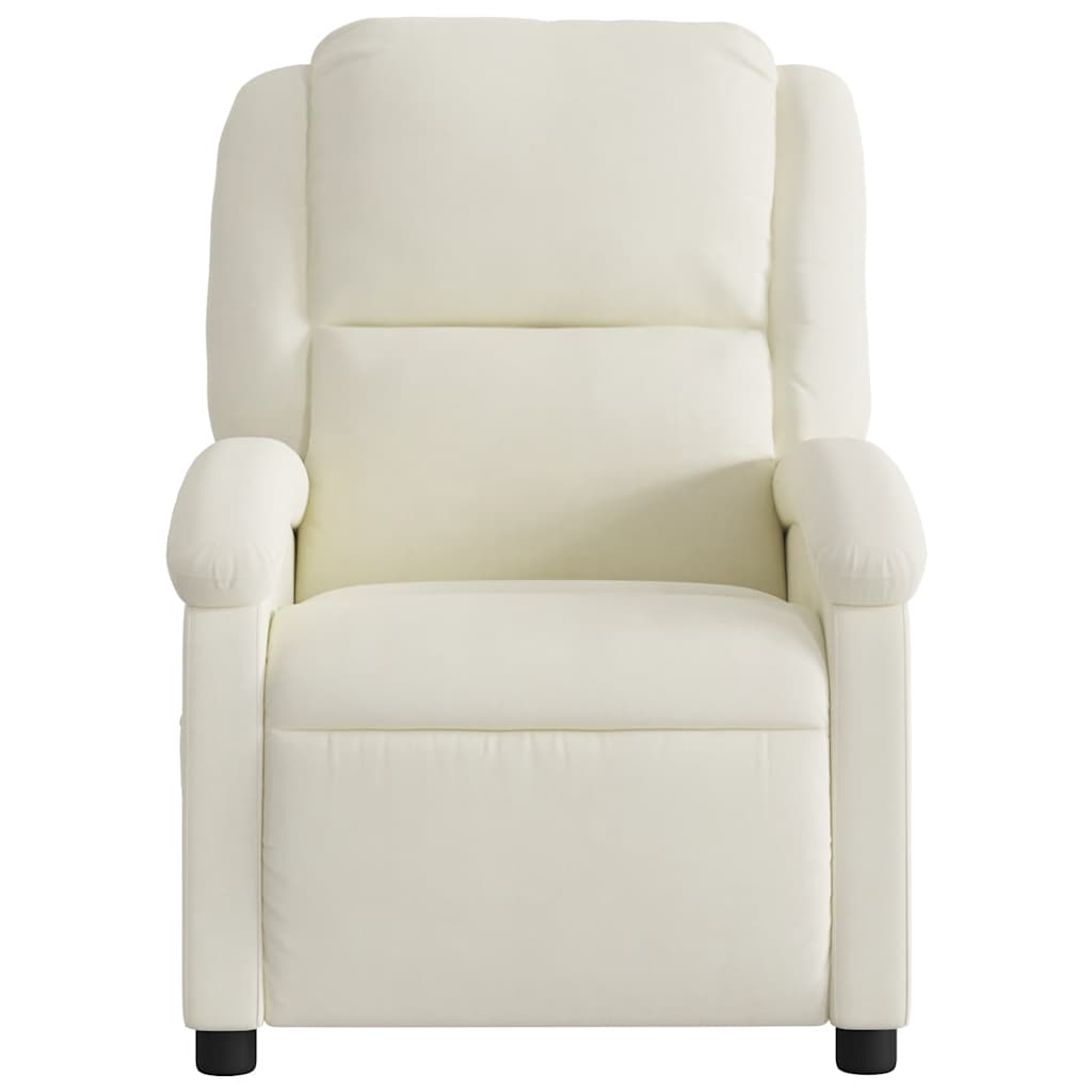 Fauteuil inclinable électrique Crème Velours - 9