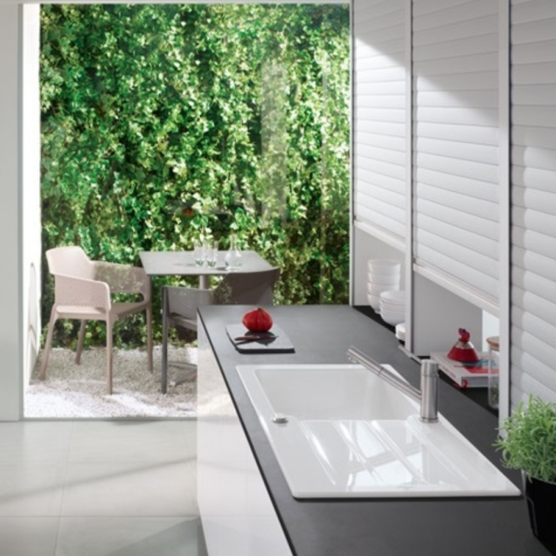 Evier 1 bac 100 x 51 cm VILLEROY ET BOCH Architectura 60 Blanc vidage automatique inclus - 6