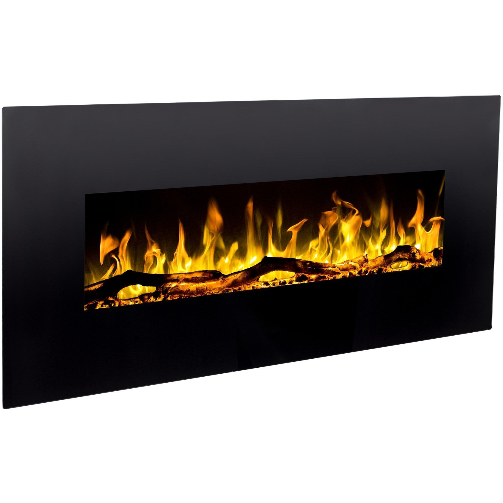 Cheminée électrique AFLAMO Albion 36 NH - feu premium - murale ou encastrable - 90x42x14 cm - cheminée LED décorative sans chauffage - 3