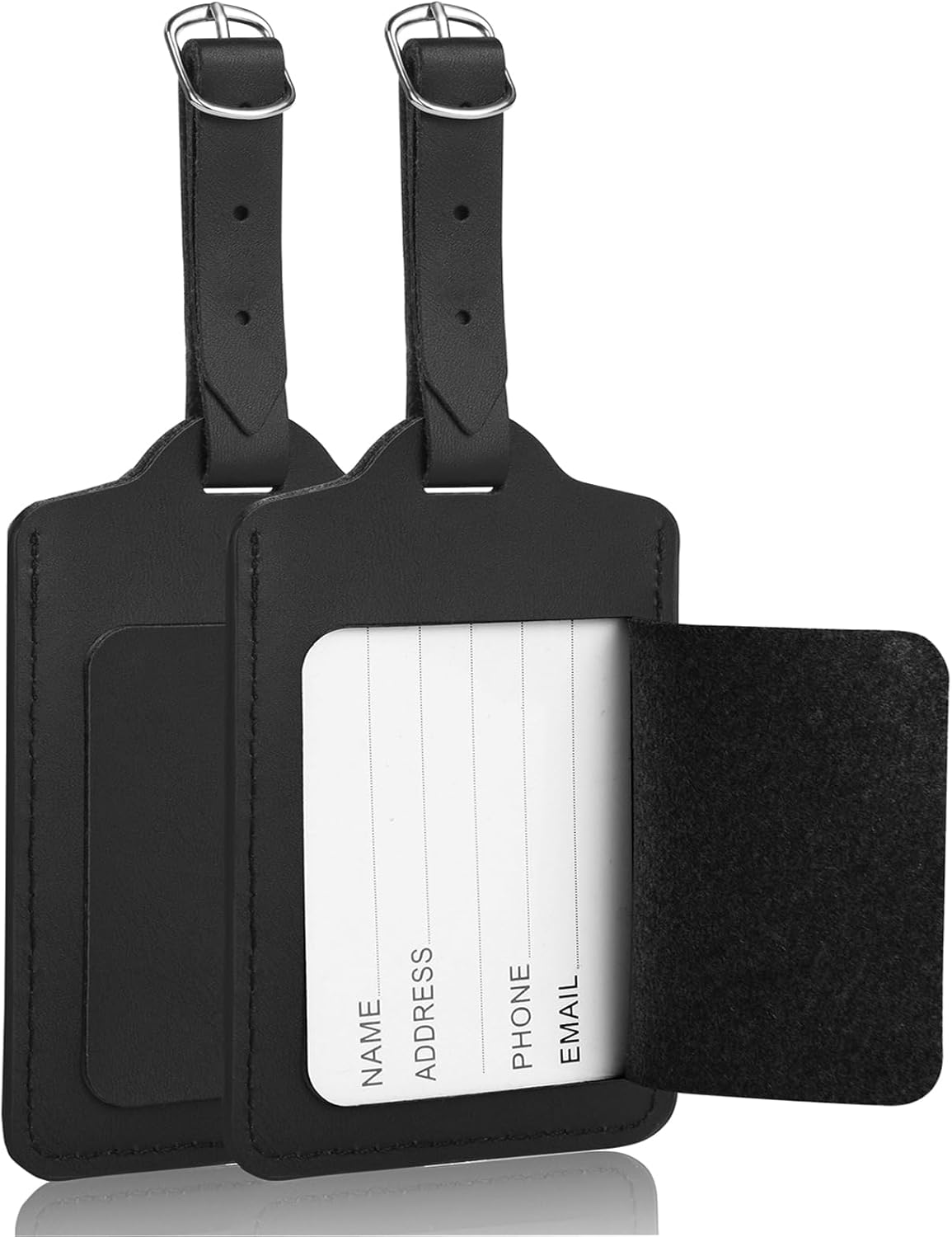 3 etichette per bagagli in poliuretano per bagagli, accessori da viaggio, con targhetta per indirizzo, per uomini, donne, coppie, regalo da viaggio, borsa da viaggio, borsa da lavoro, viaggi in aereo