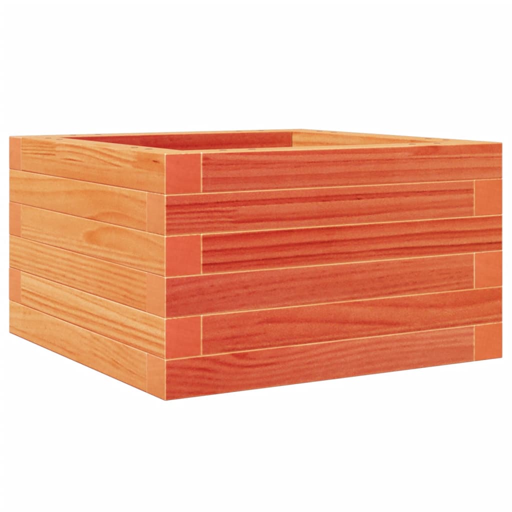 Jardinière - Bac à fleurs - Pot de fleurs cire marron 40x40x23 cm bois ...