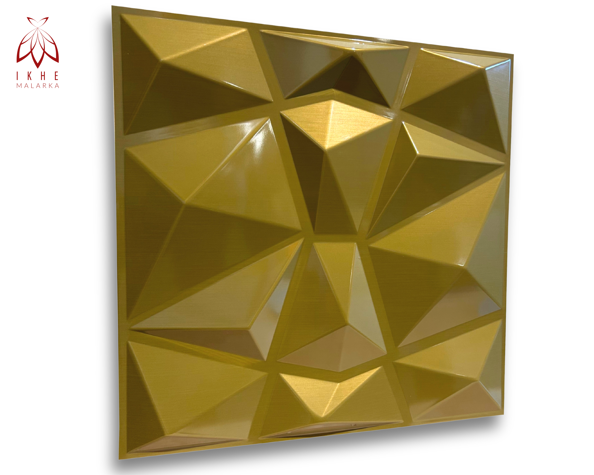 Lot de 12 panneaux muraux 3D en PVC – 3 m² – Effet diamant 