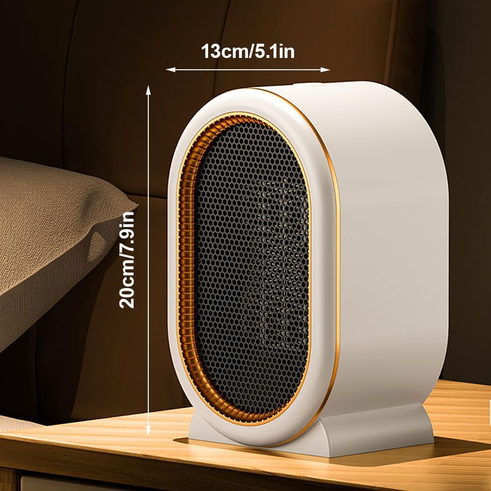 Mini radiateur soufflant à économie d'énergie en céramique, protection contre la surchauffe, faible consommation d'énergie de 1200 W - 7