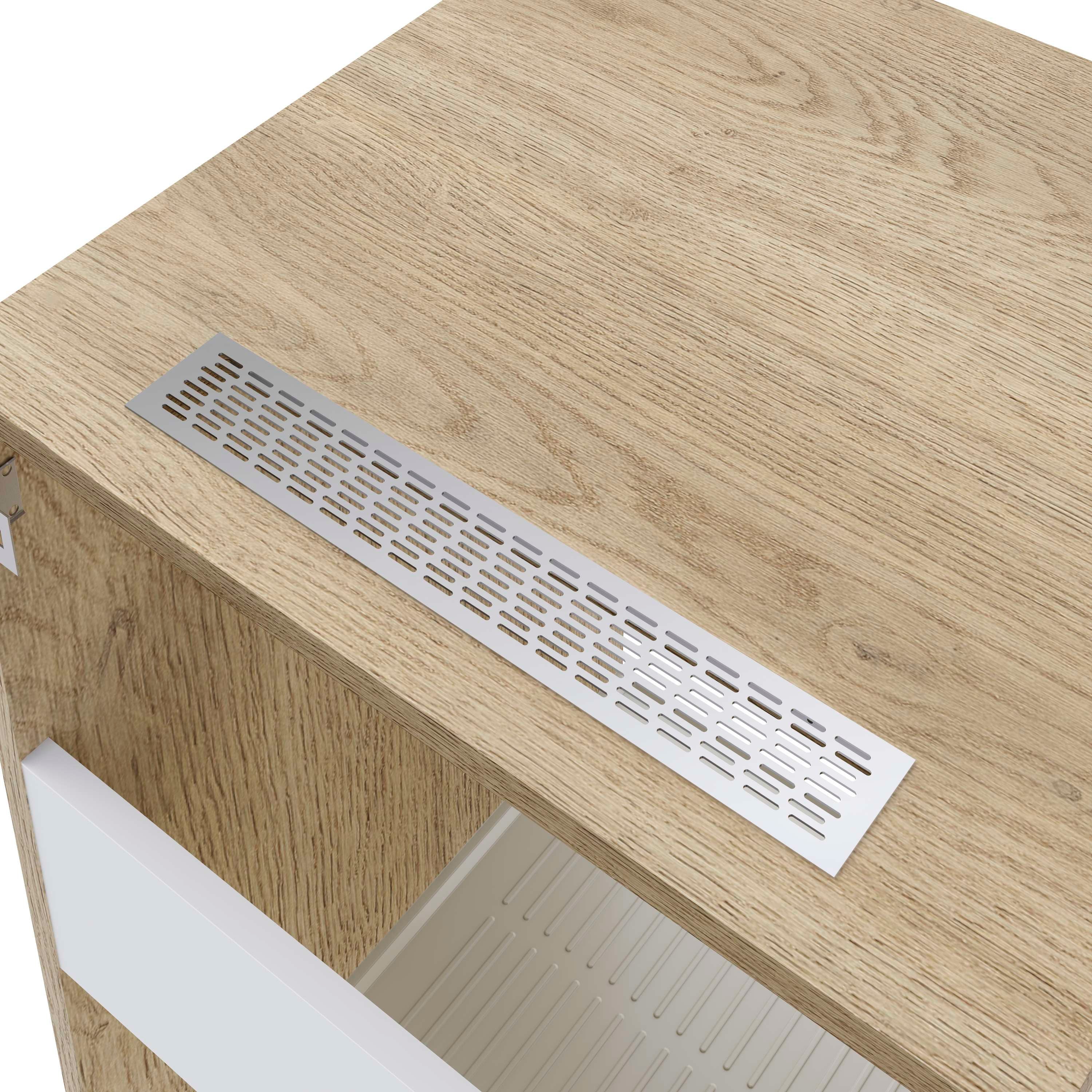 Mueble columna lavadora secadora con mueble alto T-BATH 67,2x208cm roble esp.22 mm - 5