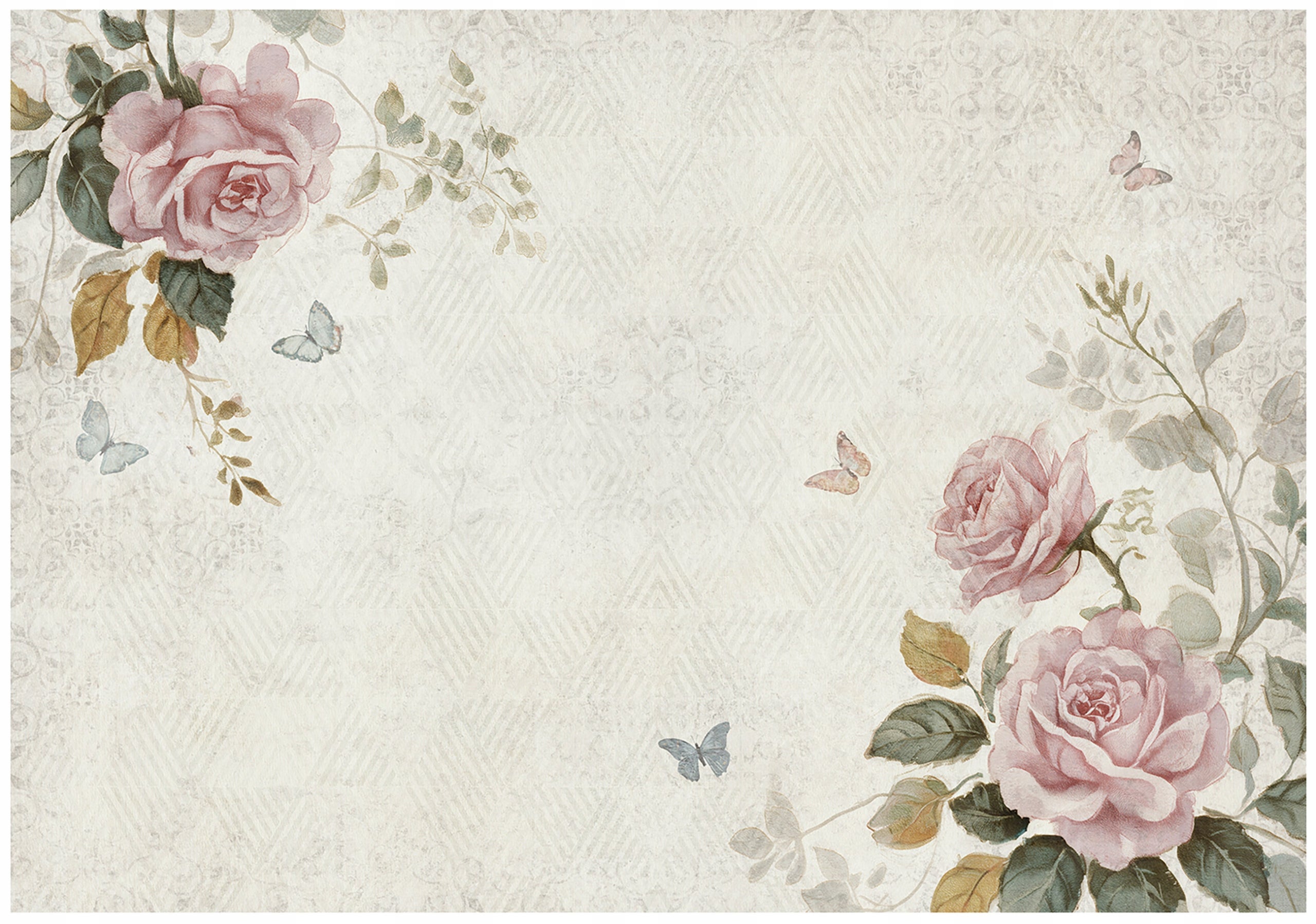Fototapet flori bej roses Vlies Tapet Pentru Dormitor Camera Living Perete 416x254 cm