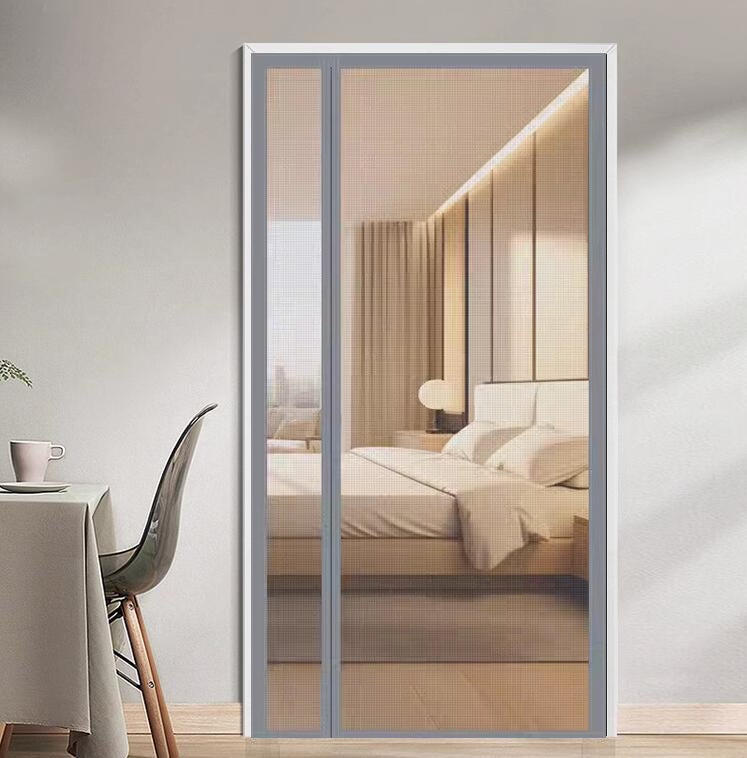 Moustiquaire Magnétique Pour Porte - Taille 95x190 Cm, Bandes Noires, En Nylon, Puissants Aimants, Pose Facile