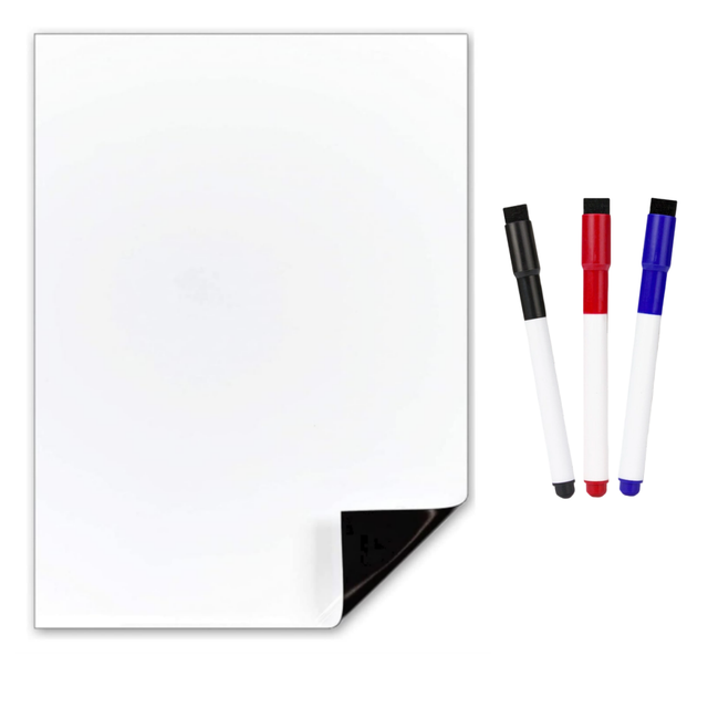 Tableau blanc A5 pour réfrigérateur, petit tableau blanc magnétique pour réfrigérateur et tableau effaçable à sec pour notes ou mémos