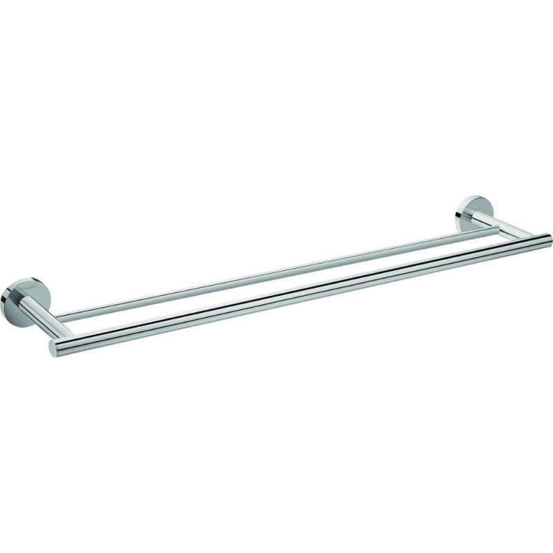 Porte-serviettes Double Barre GROHE Start 655 Mm - Chromé, Fixation Cachée, Facile à Nettoyer - Pour Salle De Bains