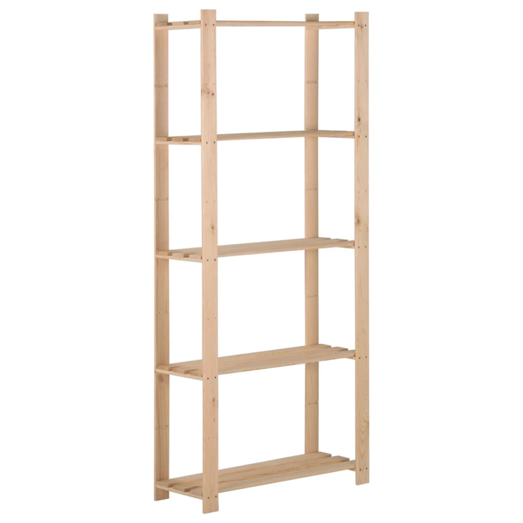 Étagère Pin Maison Exclusive - Étagère de stockage 5 niveaux 80x28,5x170 cm Bois de ...