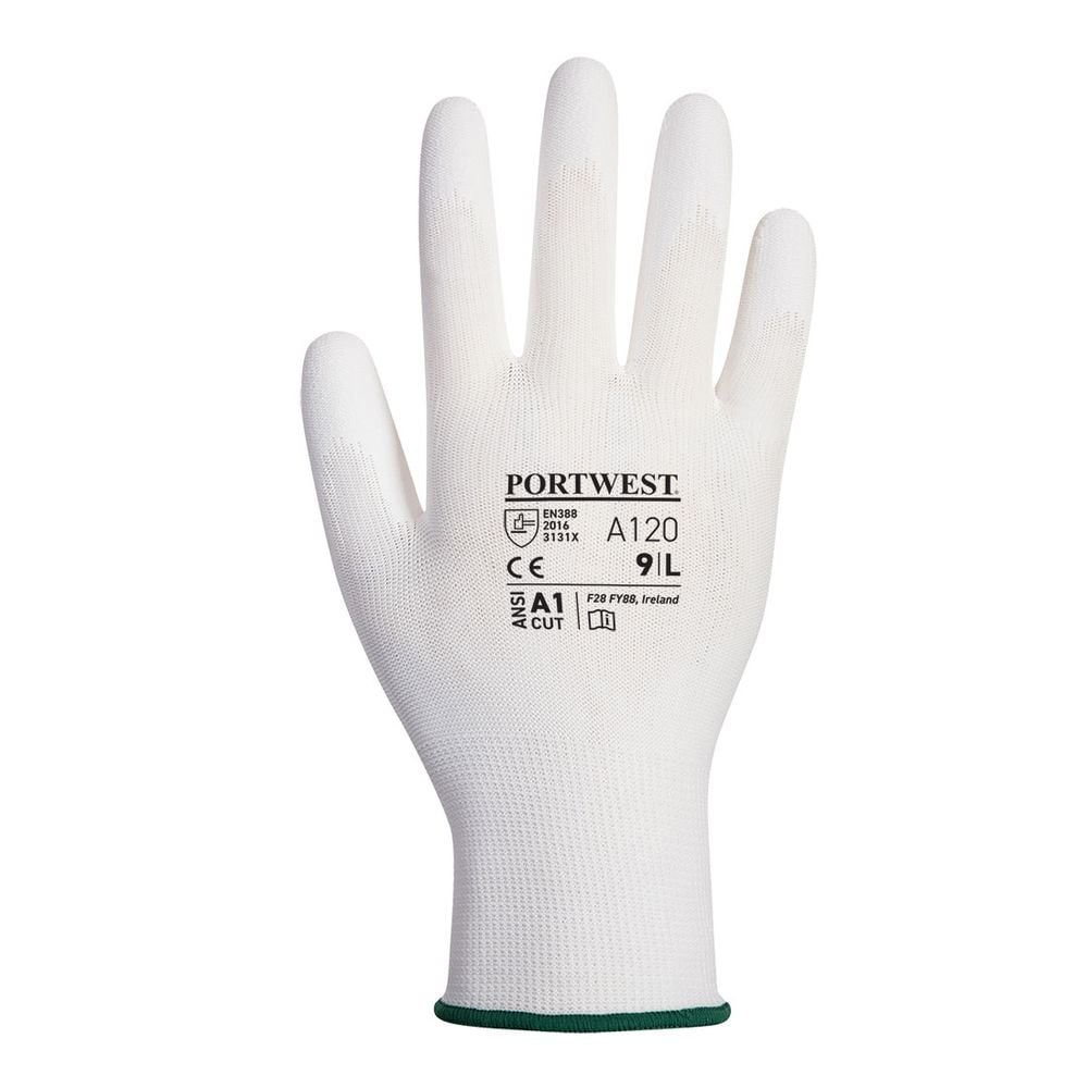 Gants nylon Portwest enduits PU A120 (Lot de 12) Blanc 11 - 2