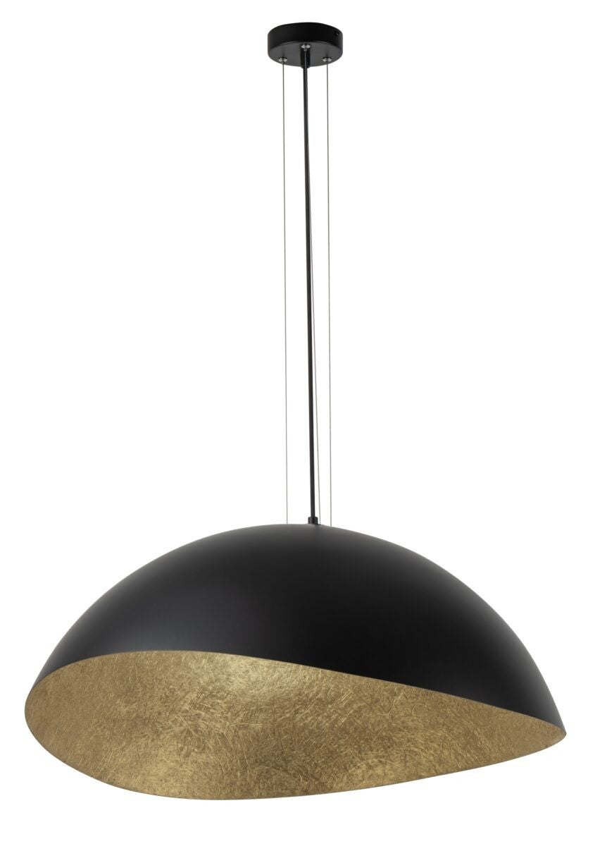 Lampa wisząca Solaris czarno-złota 1xE27x15W dekoracyjna wym: 89 x 48 x 47 cm metal SIGMA