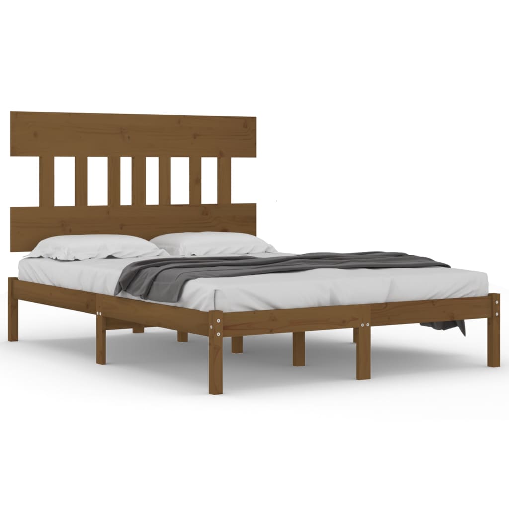 Maison Exclusive - Estrutura de cama 200x200 cm madeira maciça castanho mel - 2