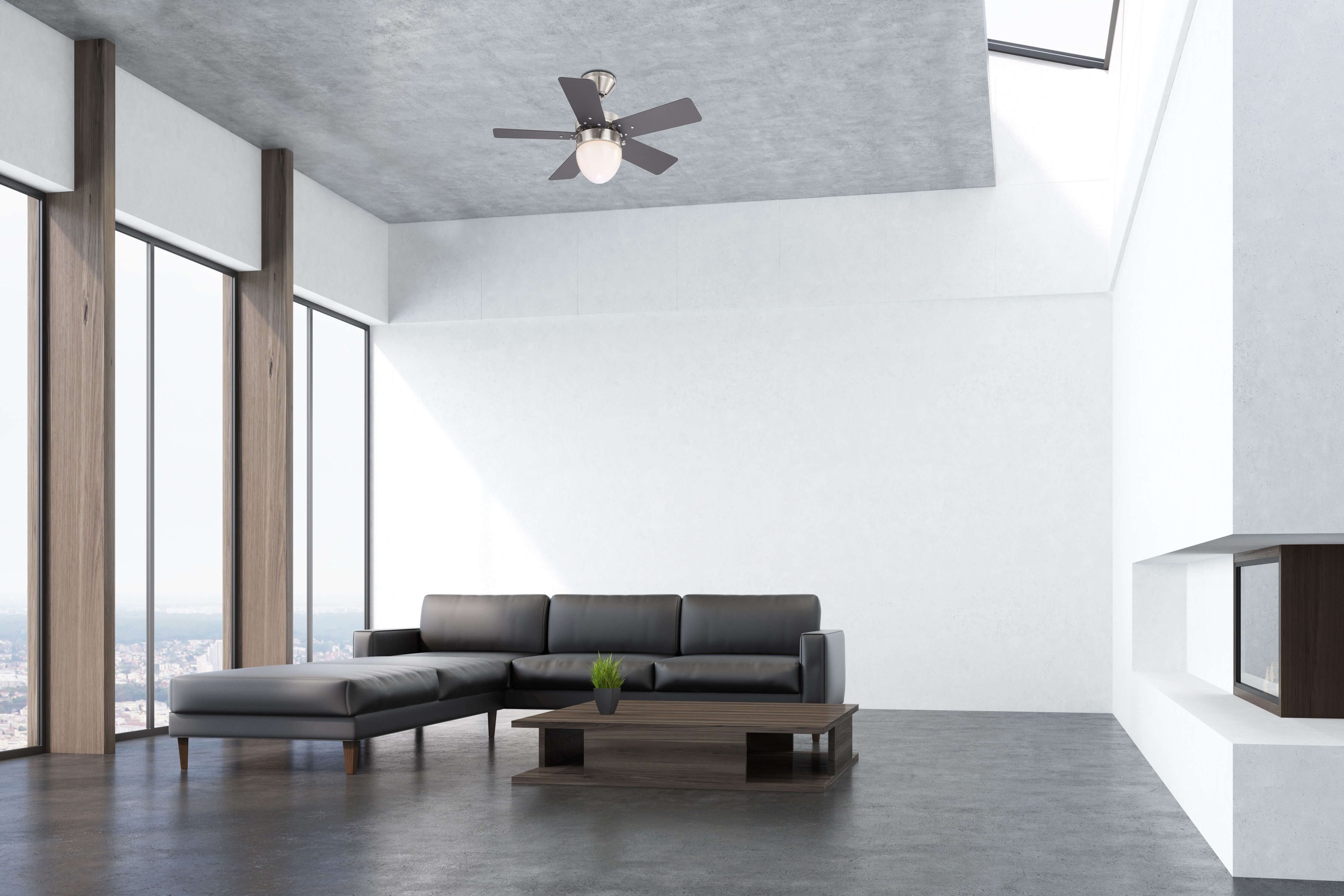 Ventilateur de plafond Marva 76 cm avec éclairage et chainettes - 3