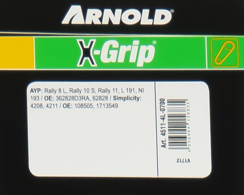 Courroie trapézoïdale X-Grip V de type 4L700 - 3