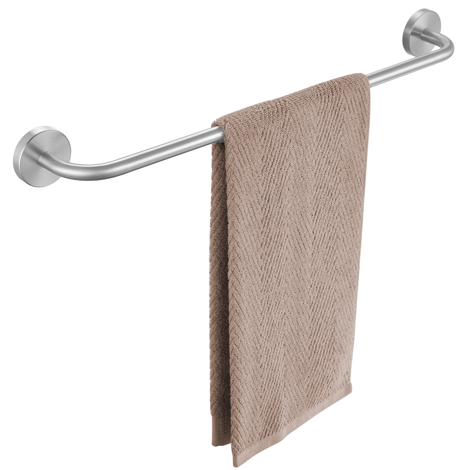 Ibergrif Plinto - Barre Porte-Serviettes Carré 60cm Laiton Chrome - Accessoire Salle De Bain
