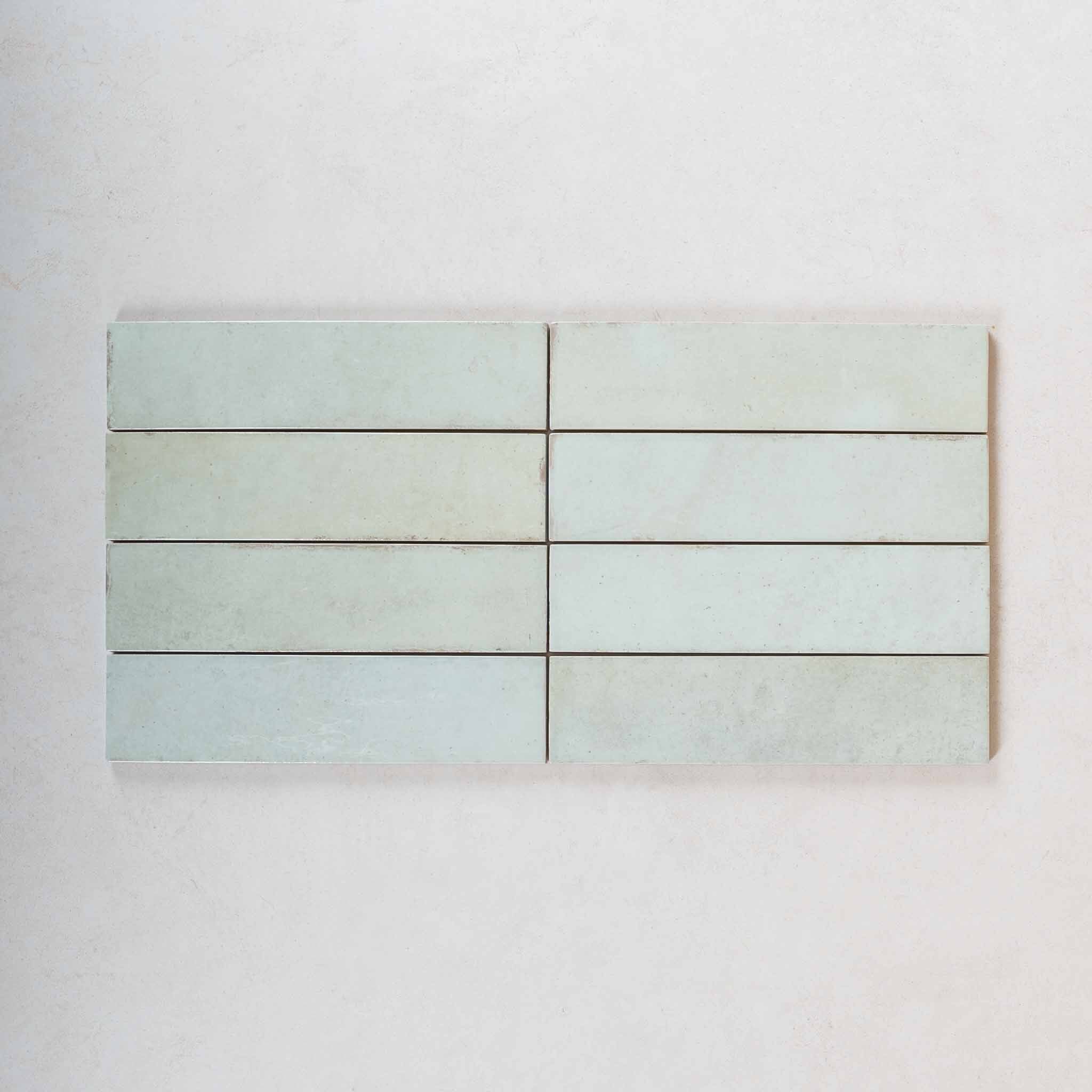 Carrelage mural Effet Zellige Vert d'eau TRIBECA 6x24,6cm Mint - 6