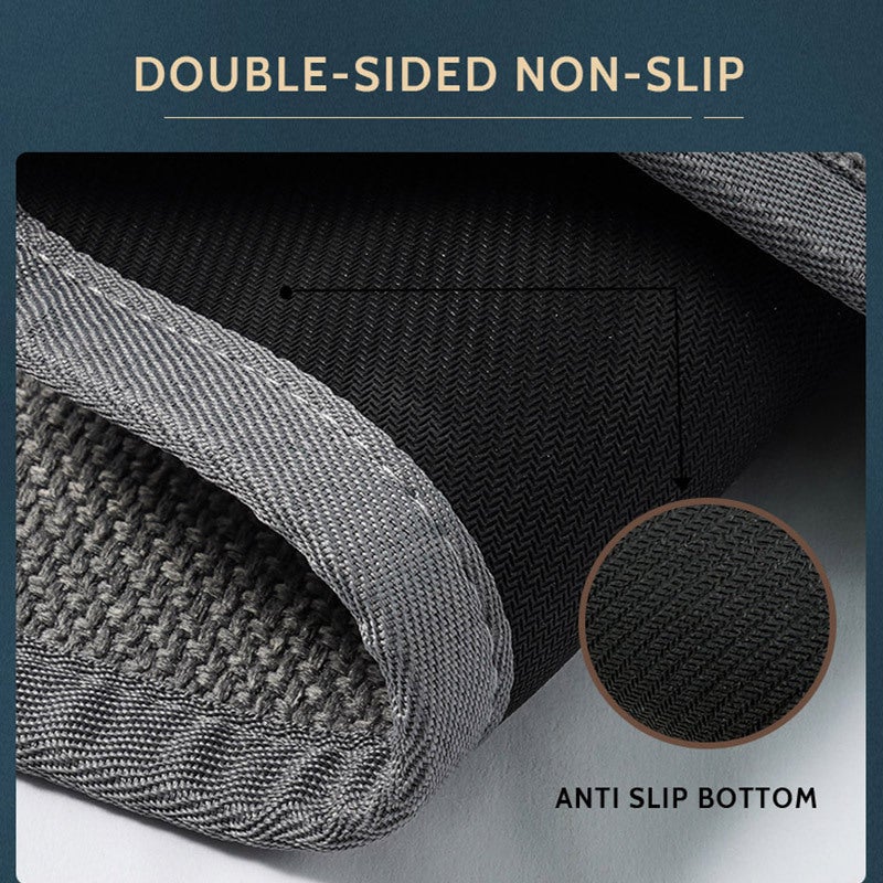 Tapis de cuisine tissé, Absorbant l'eau et l'huile, Antidérapant, Anti-chute, Anti-salissure, Lavable en machine, 45x75cm, Gris foncé - 4