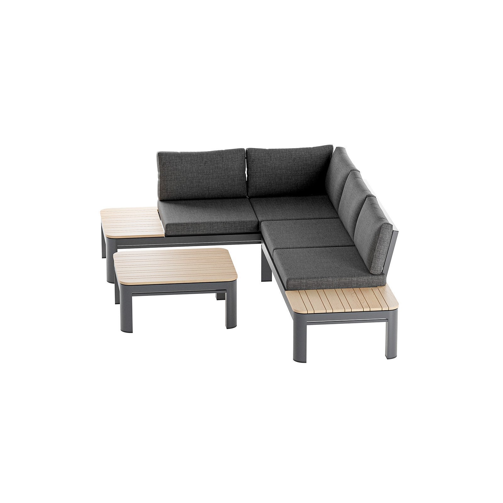 Narożnik ogrodowy aluminiowy BELLANTI Milano Bliss 4-osobowy Dark Grey - 5