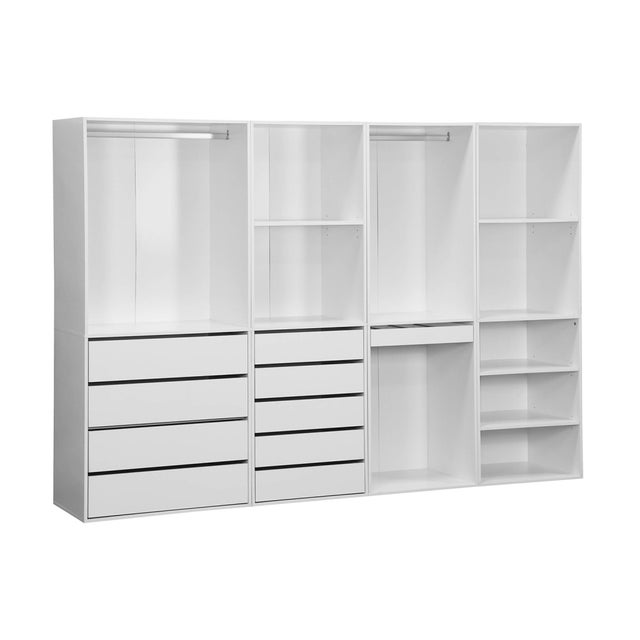 Armario modular con 4 elementos Blanco - 260x45x180 cm
