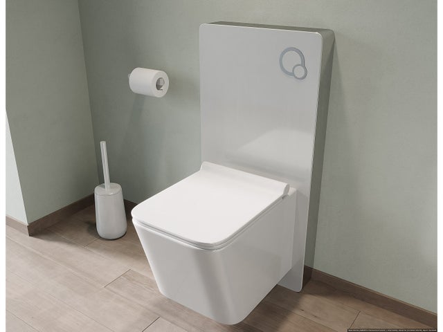 Bâti-support décoratif pour WC suspendu - Blanc - SPINOSA