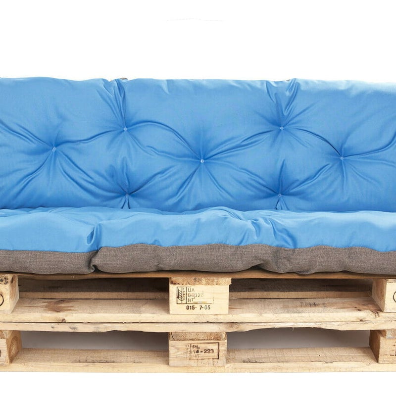 Poduszka ogrodowa na paletę 120x60x50cm poduszka na meble ogrodowe niebieska, poduszka na balkon taras, poducha ogrodowa na meble z palet