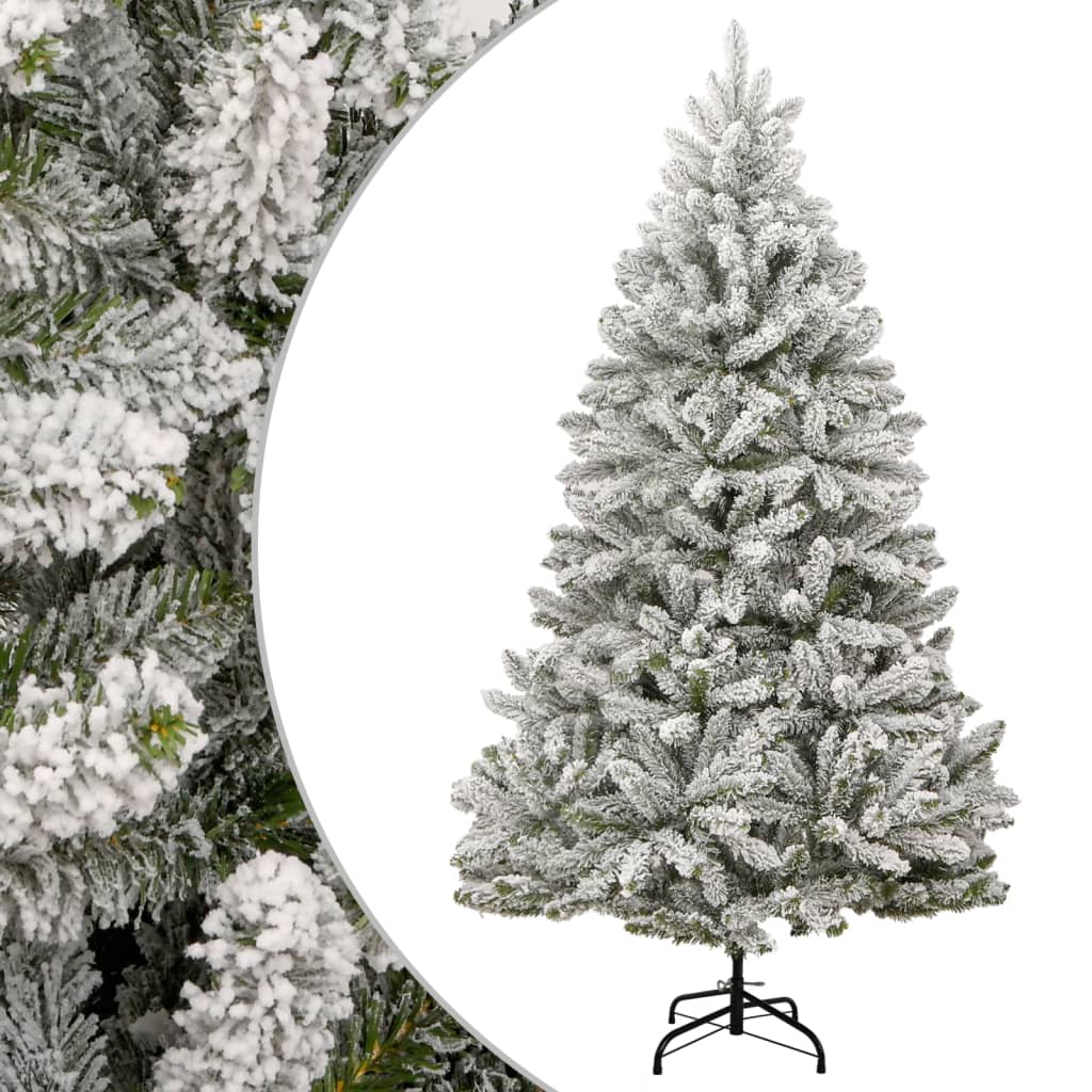 Sztuczna choinka zawiasowa, ośnieżona, 240 cm vidaXL