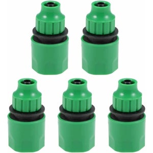 Raccordi Rapidi per Tubo da Giardino in Plastica da 10 Pezzi, Raccordo Rapido per Tubo dell'Acqua da 3/8 per Tubi da Giardino, Irrigatori e Ugelli di Spruzzatura