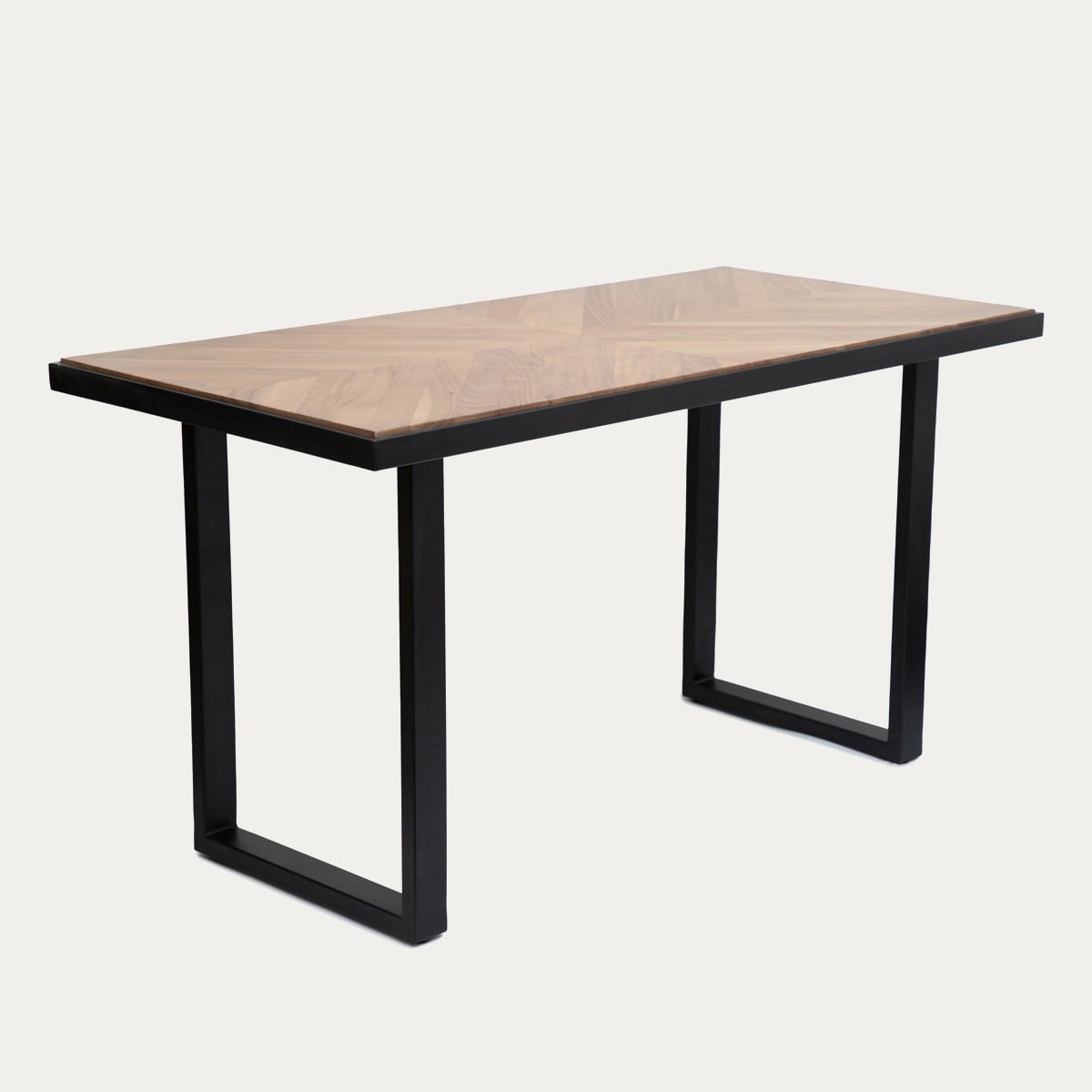 Stół NATTMAL lite drewno akacji + metal 160x80x76 cm HOMLA