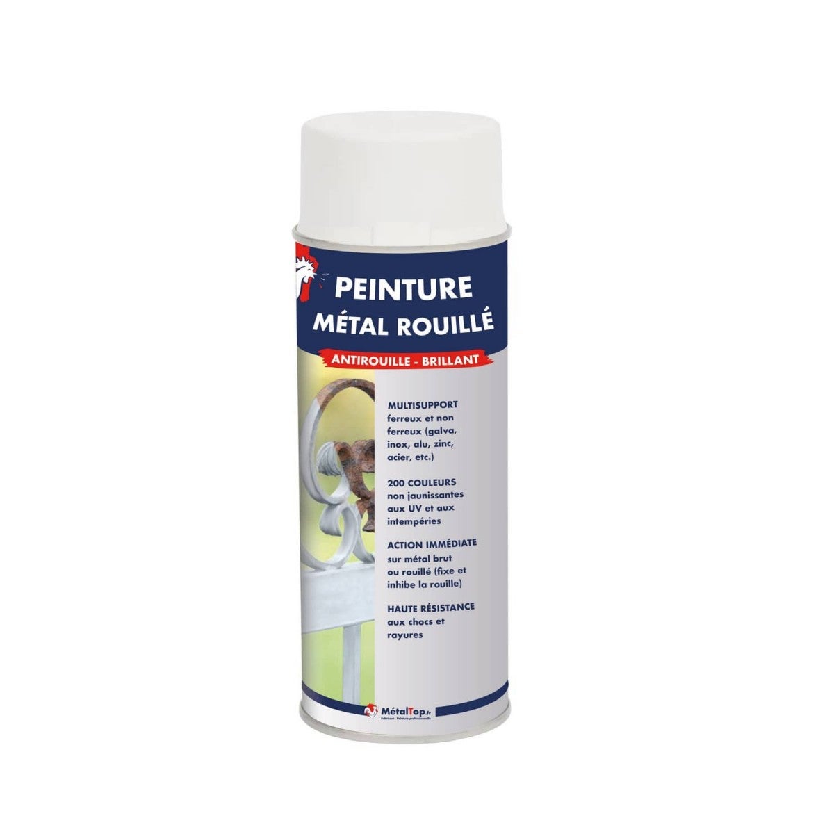 Peinture Metal Rouille - Metaltop - Bleu gentiane - RAL 5010 - Pot 5L - 6