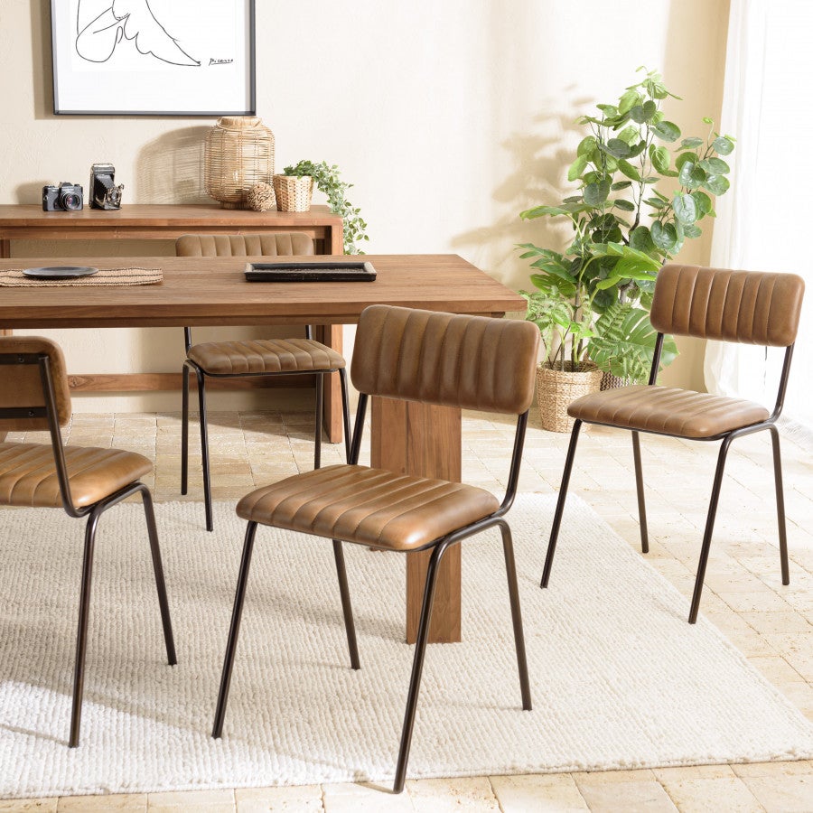 Lot De 4 Chaises D’extérieur Rembourrées MOMMA HOME – Blanc, Aluminium Et Textile, Empilables, 87,5x56,5x57,5 Cm - 10
