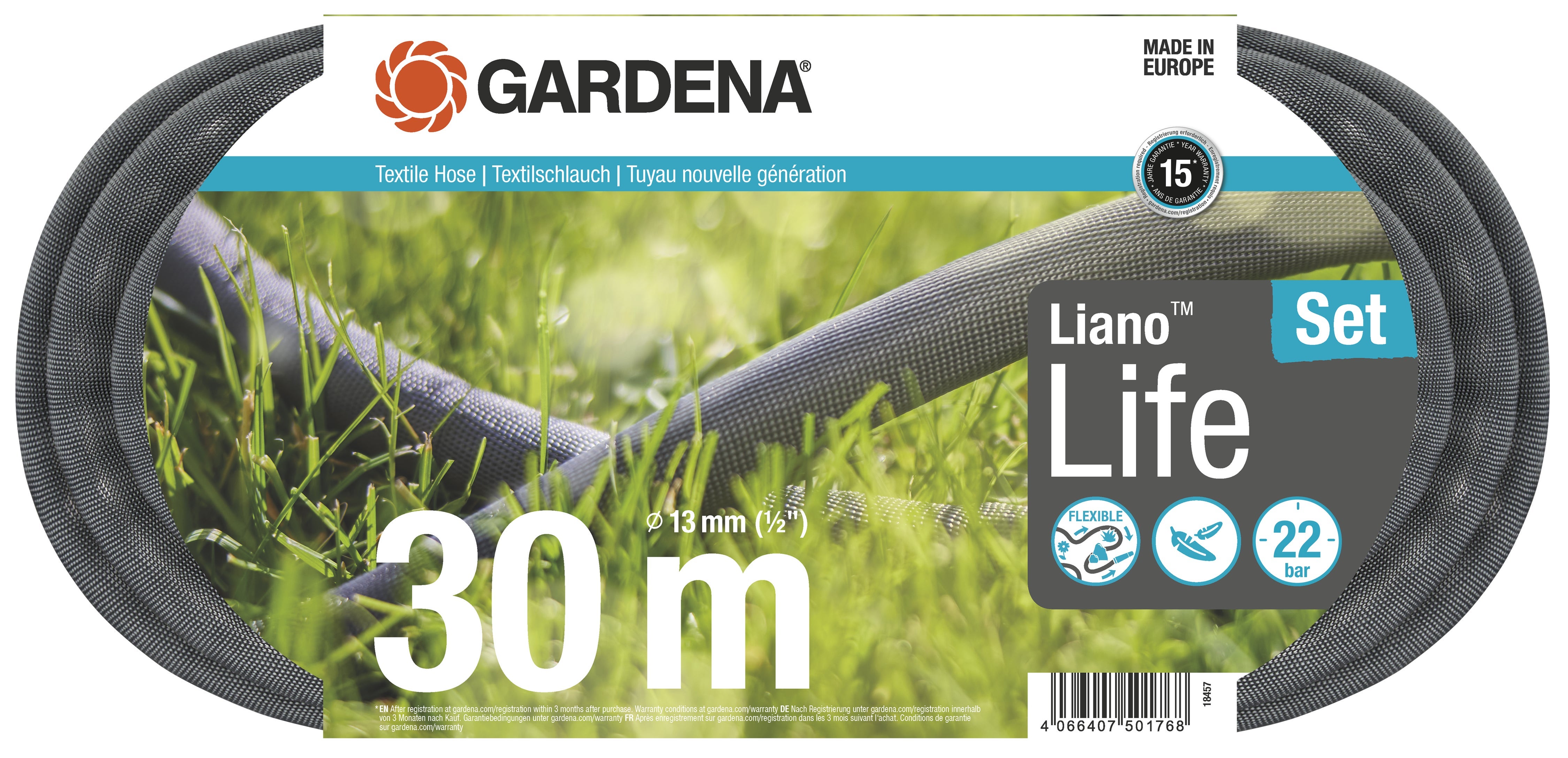 Wąż Ogrodowy Gardena Liano Life 30 m Odporny na UV i Mróz