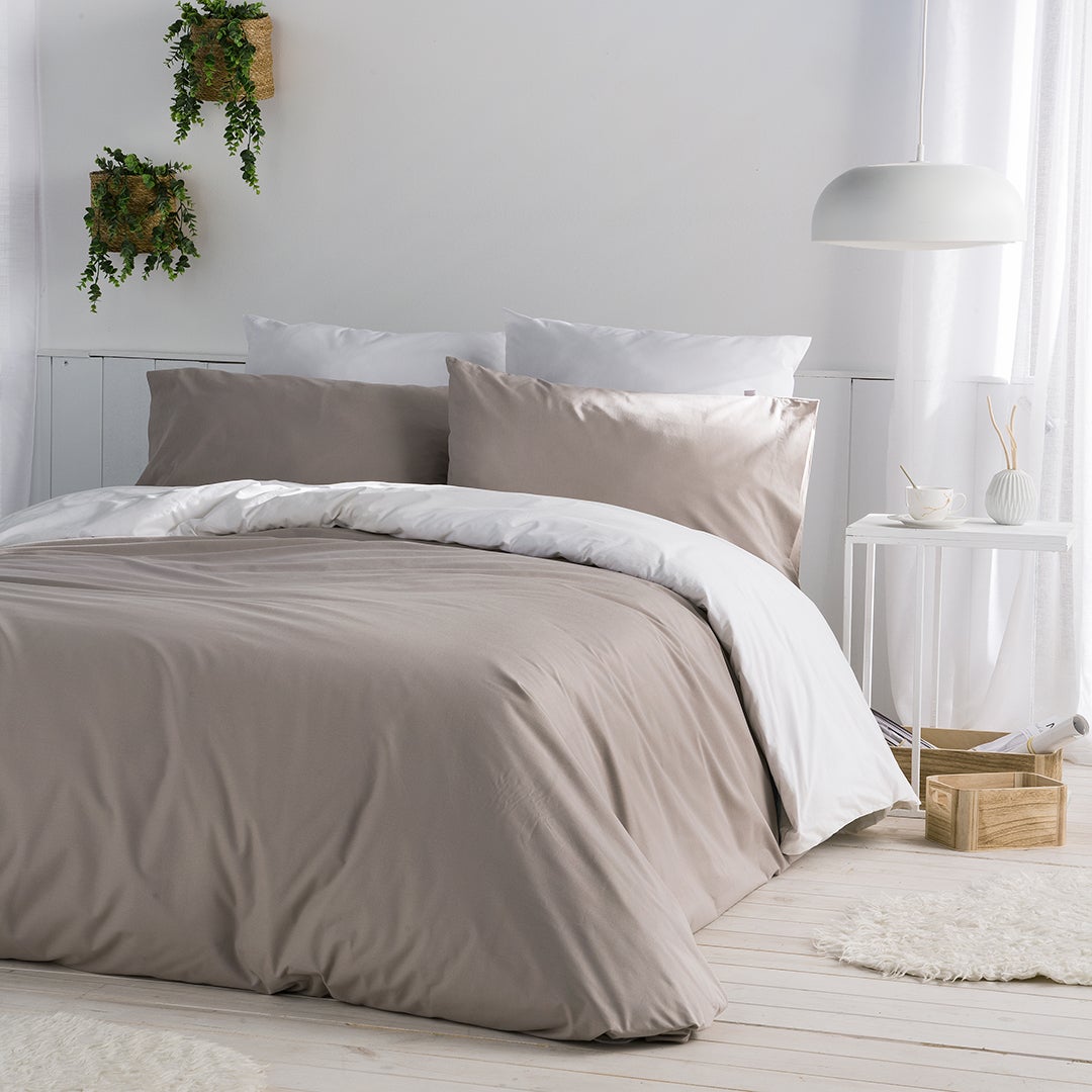 Naf Naf  Funda Nórdica Casual /Blancoo 140X200cm Gris , Leroy Merlin